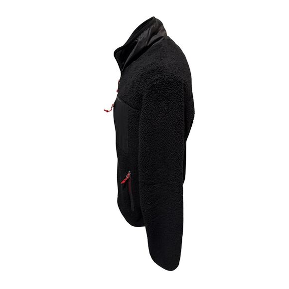 Hawke & Co Burkman Bros Sherpa Fleece Jacket Black Zip Pockets Men’s M - Picture 3 of 6